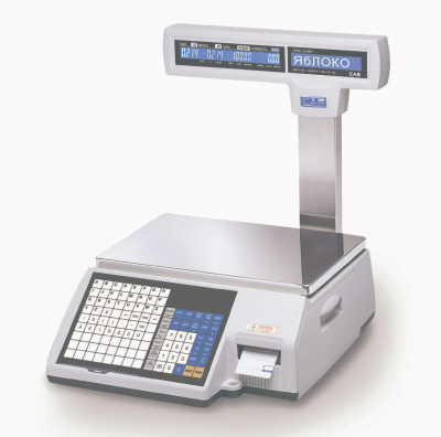 Весы с печатью этикеток CAS CL5000J-IP со стойкой