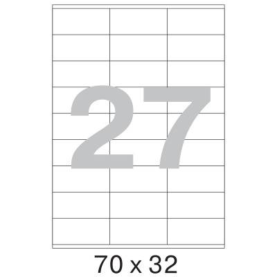 Офисные этикетки 70 x 31,5 мм (27 шт/л, 100 листов)