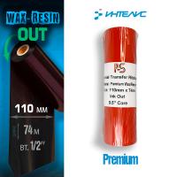 Риббон PS Wax/Resin Premium 110мм х 74м, OUT, 0,5"