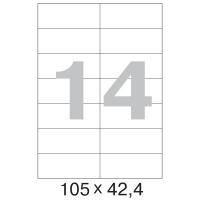 Офисные этикетки 105 x 42,4 мм (14 шт/л, 100 листов)