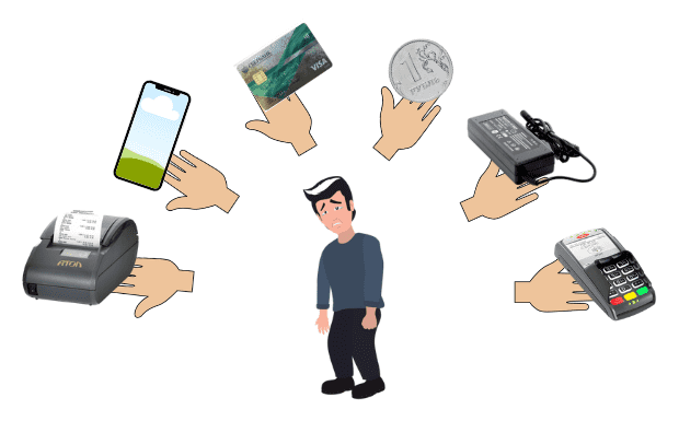 Курьеру не хватает рук для работы