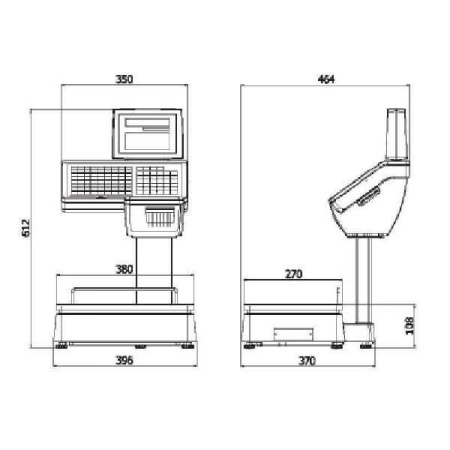 Весы с печатью этикеток CAS CL5000D