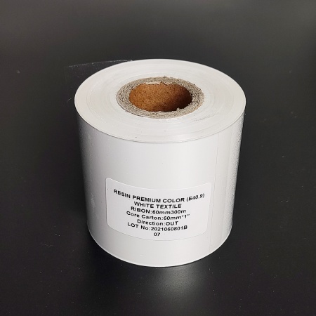 MP_3_Белый риббон E40.9 Resin Premium Color White Textile 60мм х 300м, 1'', OUT