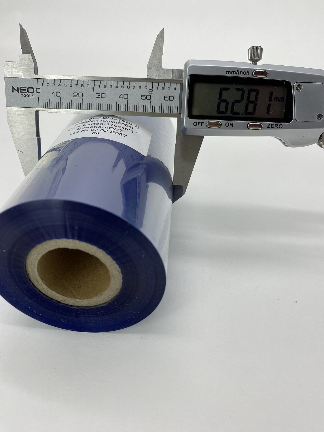 MP_3_Риббон A40.2  Wax Color Blue 110мм х 300м OUT 1