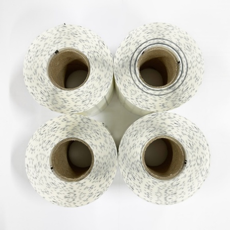 MP_2_Прозрачные термотрансферные этикетки 80х45 мм ПП (полипропилен). 1000 этикеток в ролике, втулка 40 мм, черная метка. В коробке 4 ролика