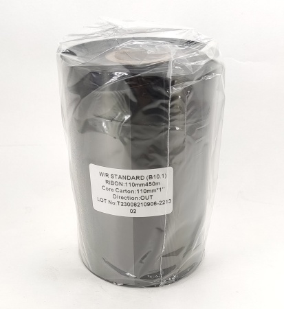 Риббон B10.1 Wax/Resin Standard 110мм х 450м, OUT, 1"