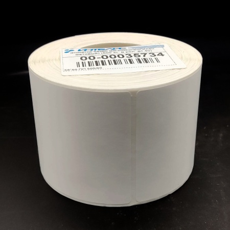 MP_3_Самоклеящая этикетка 58х60 мм полипропилен матовый (ПП). 500 шт в ролике, втулка 40 мм