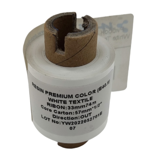 MP_4_Белый риббон E40.9 Resin Premium Color White Textile 33мм х 74м OUT