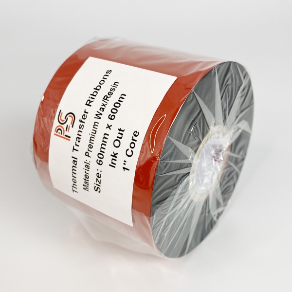 MP_3_Риббон PS Wax/Resin Premium 60мм х 600м, черный (термотрансферная лента), OUT, 1''