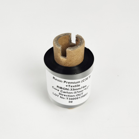 MP_3_Риббон C20.1 Resin Premium + Textile 33мм х 74м, OUT, 0.5'', ширина втулки 57мм