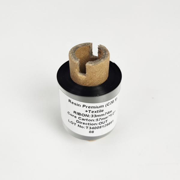 MP_3_Риббон C20.1 Resin Premium + Textile 33мм х 74м, OUT, 0.5'', ширина втулки 57мм