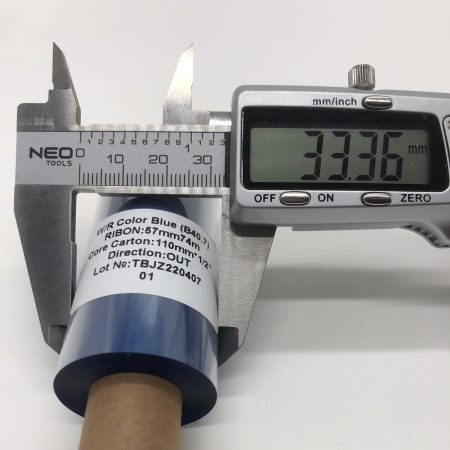 MP_3_Риббон B40.7 Wax/Resin Color Blue 57мм x 74м - 0.5