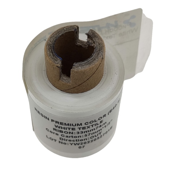 MP_5_Белый риббон E40.9 Resin Premium Color White Textile 33мм х 74м OUT
