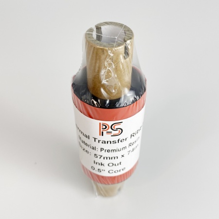 MP_2_Риббон PS Resin Premium 57мм х 74м, черный (термотрансферная лента). OUT, 0.5'', ширина втулки 110мм