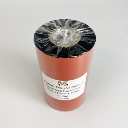 MP_2_Риббон PS Resin Premium 110мм х 300м, черный (термотрансферная лента). OUT, 1''