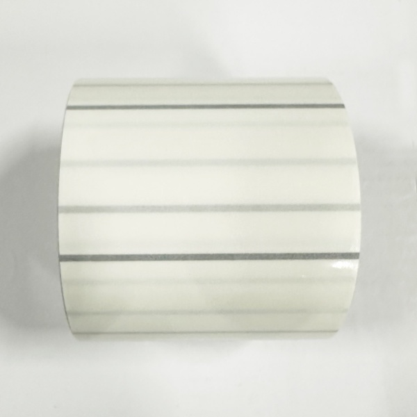 MP_3_Прозрачные термотрансферные этикетки 80х45 мм ПП (полипропилен). 1000 этикеток в ролике, втулка 40 мм, черная метка