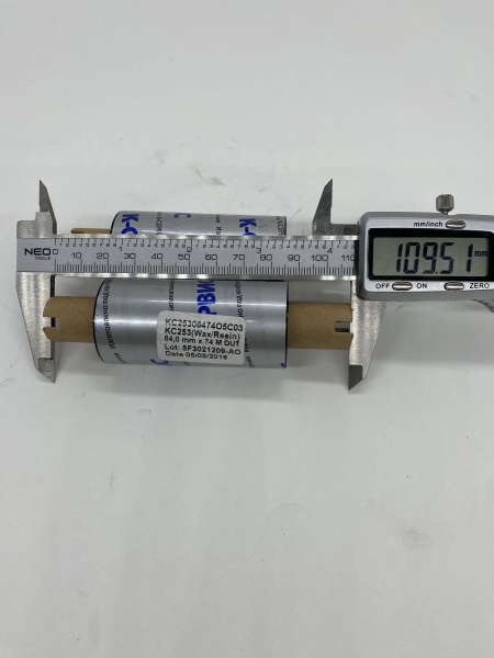 MP_2_Термотрансферная красящая лента КС253 WaxResin (OUT), 64мм х 74 м. Втулка 1/2, ширина втулки - 110 мм