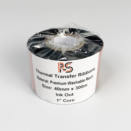 MP_5_Черный риббон PS Resin Premium Washable 40мм х 300м (термотрансферная лента), OUT, 1''