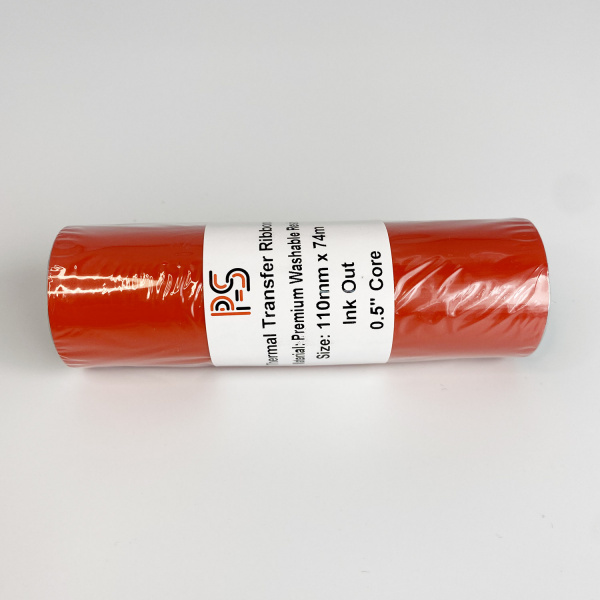 MP_3_Риббон PS Resin Premium Washable 110мм х 74м, черный (термотрансферная лента), OUT, 0,5'', ширина втулки 110 мм