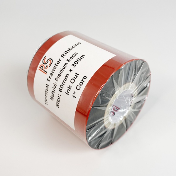 MP_3_Риббон PS Resin Premium 60мм х 300м, черный (термотрансферная лента). OUT, 1''