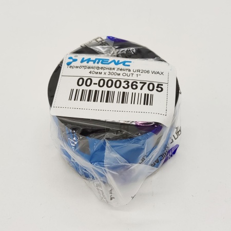 MP_6_Черная термотрансферная лента UR206 WAX 40мм х 300м OUT 1''