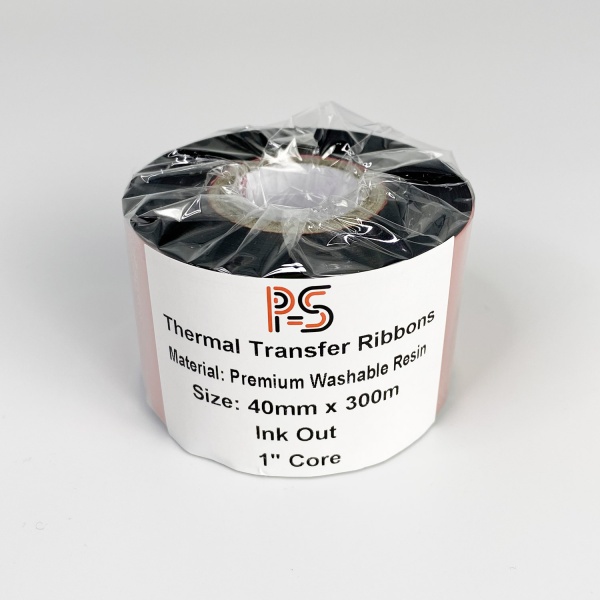 MP_5_Черный риббон PS Resin Premium Washable 40мм х 300м (термотрансферная лента), OUT, 1''