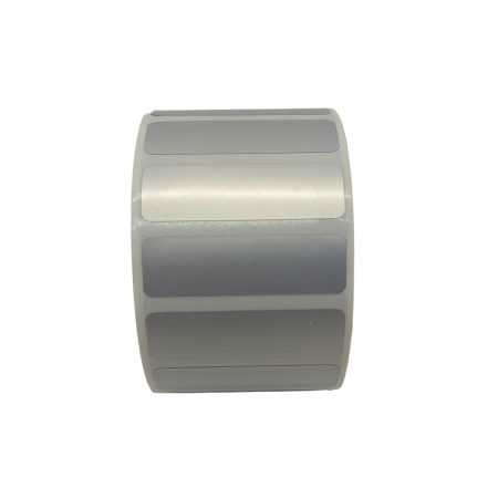 MP_3_Этикетки синтетические 40х12 мм PET Matt CHROME. 1000 этикеток в ролике. Втулка 40