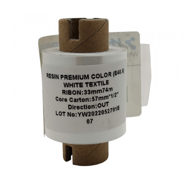 MP_3_Белый риббон E40.9 Resin Premium Color White Textile 33мм х 74м OUT
