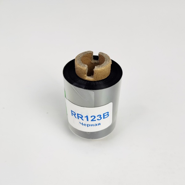 MP_3_Черная термотрансферная лента Resin Textile Премиум RR123B 40мм х 74м, 0.5'', ширина втулки 57 мм, OUT