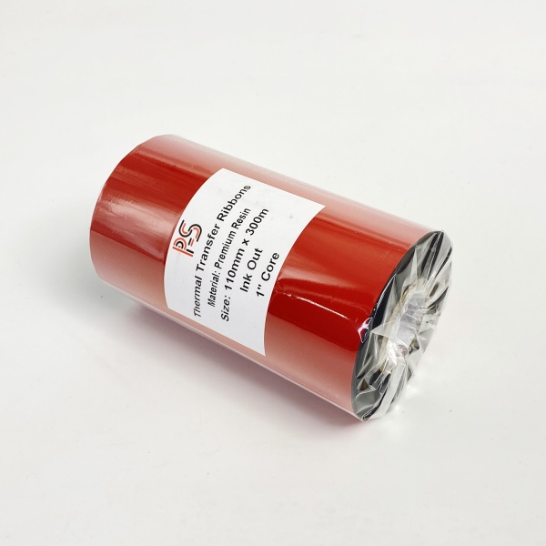 MP_2_Черный риббон PS Resin Premium 110мм х 300м (термотрансферная лента), OUT, 1''