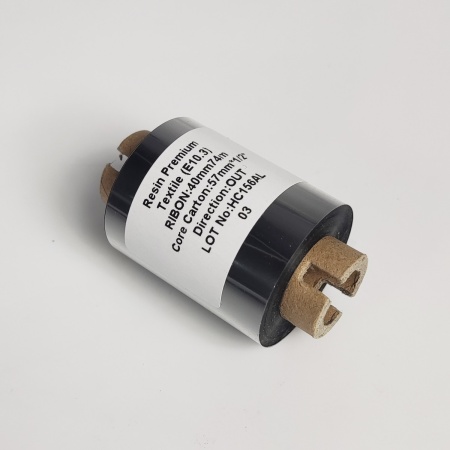 MP_3_Черный риббон E10.3 Resin Premium Textile 40мм х 74м, втулка 0,5'', ширина втулки 57мм, OUT