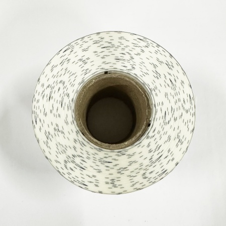 MP_4_Прозрачные термотрансферные этикетки 80х45 мм ПП (полипропилен). 1000 этикеток в ролике, втулка 40 мм, черная метка