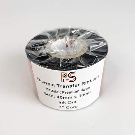 MP_2_Риббон PS Resin Premium 40мм х 300м, черный (термотрансферная лента). OUT, 1''