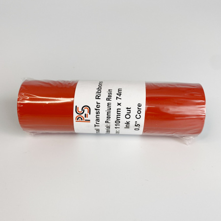 MP_3_Риббон PS Resin Premium 110мм х 74м, черный (термотрансферная лента). OUT, 0.5''