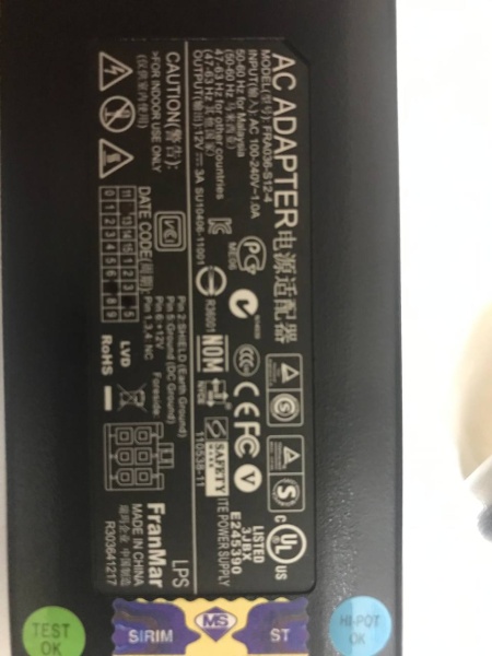 Блок питания для сканера Honeywell Stratos 25/27xx Блок питания для сканера Honeywell Stratos 25/27xx