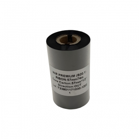 MP_2_Черная термотрансферная лента (риббон) B20.1 Wax/Resin Premium 57мм х 74м - 0,5''