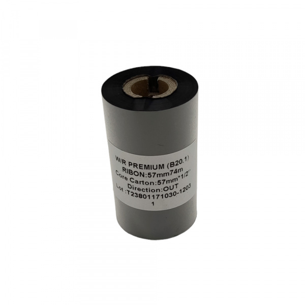 MP_2_Черная термотрансферная лента (риббон) B20.1 Wax/Resin Premium 57мм х 74м - 0,5''