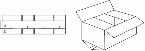 Картонный короб 200х150х90мм Картонный короб 200х150х90мм