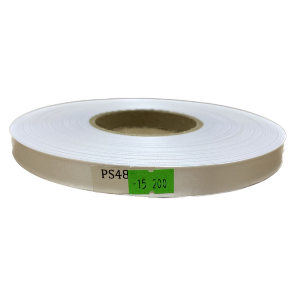 MP_3_Сатиновая лента ЛЮКС белая PS486, 15мм x 200м