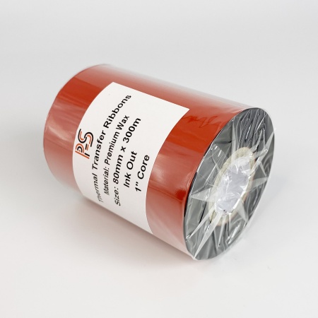 MP_3_Черный риббон PS Wax Premium 80мм х 300м (термотрансферная лента), OUT, 1''