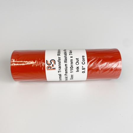 MP_3_Риббон PS Resin Premium Washable 110мм х 74м, черный (термотрансферная лента), OUT, 0,5'', ширина втулки 110 мм