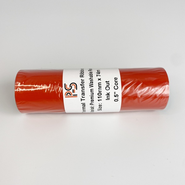 MP_3_Риббон PS Resin Premium Washable 110мм х 74м, черный (термотрансферная лента), OUT, 0,5'', ширина втулки 110 мм