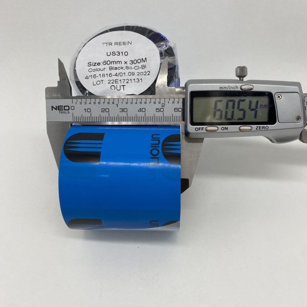 MP_2_Черная термотрансферная лента US310 Resin 60мм х 300м OUT 1''