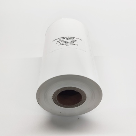 MP_3_Белая термотрансферная лента (риббон) E40.9 Resin Premium Color White Textile 110мм х 300м - 1'', намотка OUT