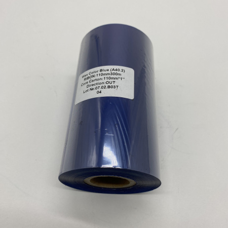 MP_6_Риббон A40.2  Wax Color Blue 110мм х 300м OUT 1