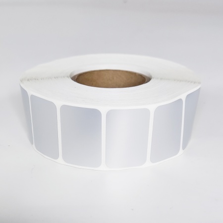 MP_5_Термотрансферные этикетки 30х20 мм ПЭТ (PET Matt CHROME), 2000 этикеток в ролике, втулка 40 мм