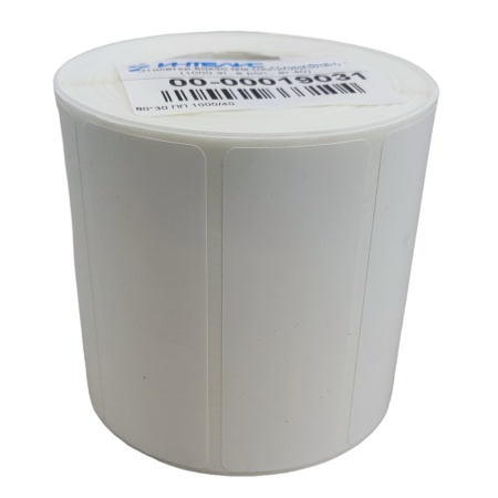 MP_2_Самоклеящиеся этикетки 80х30 мм ПП (полипропилен). 1000 этикеток в ролике, втулка 40 мм.