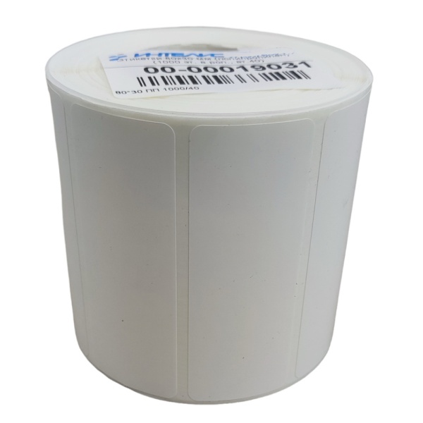 MP_2_Самоклеящиеся этикетки 80х30 мм ПП (полипропилен). 1000 этикеток в ролике, втулка 40 мм.