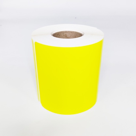 MP_2_Термотрансферные этикетки 100х150 мм ПП желтые (полипропилен). 300 этикеток в ролике, втулка 40мм