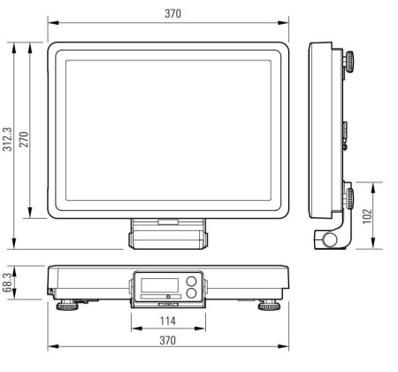 Настольные весы низкопрофильные PDC